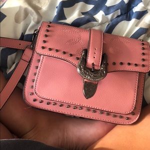 Crossbody bag, mauvey pink color